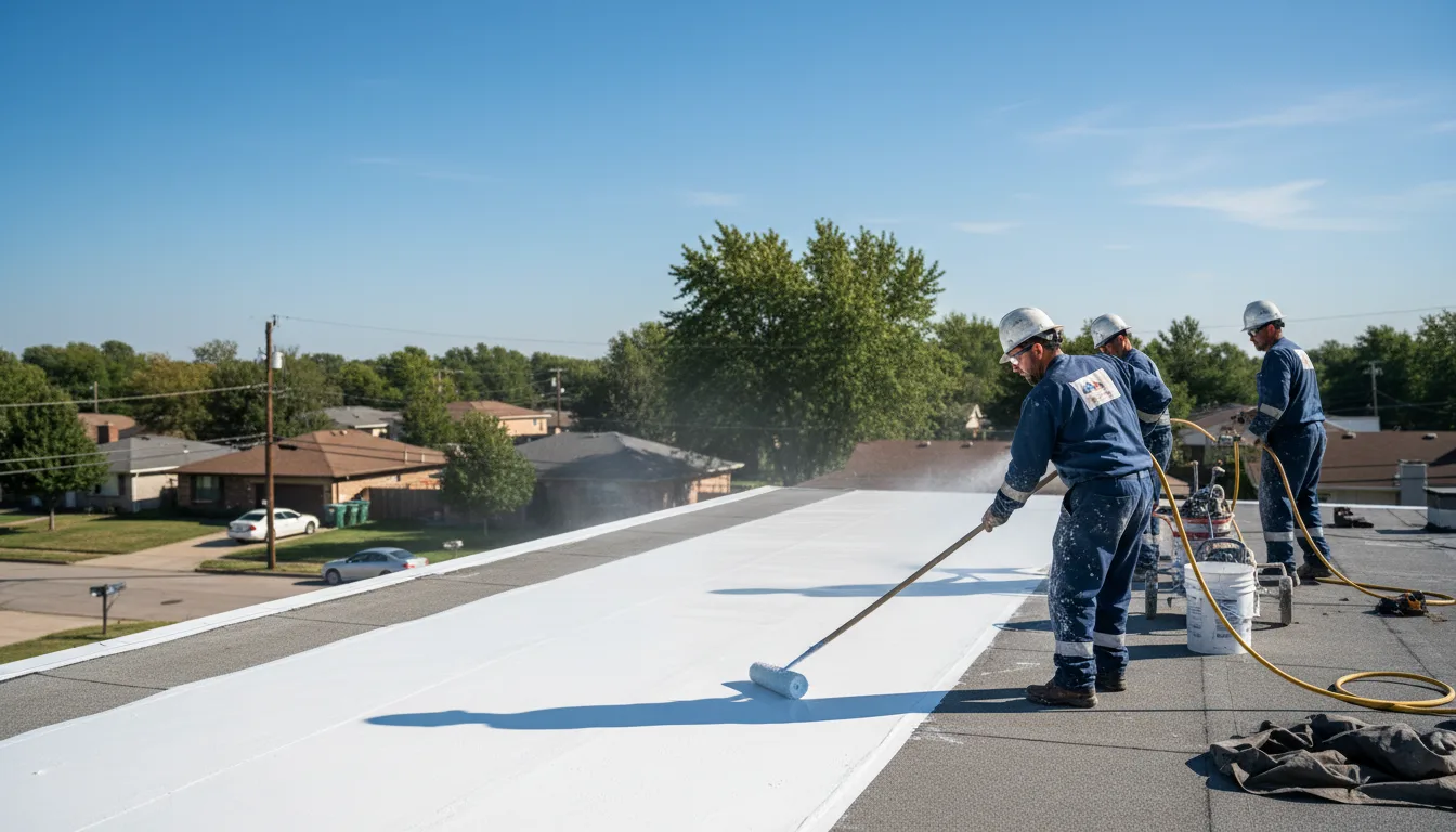 Commercial roof coating in Darien, CT near me